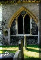 The flint arch and piscina