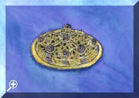 Oval brooch - watercolour by Veronica Moran